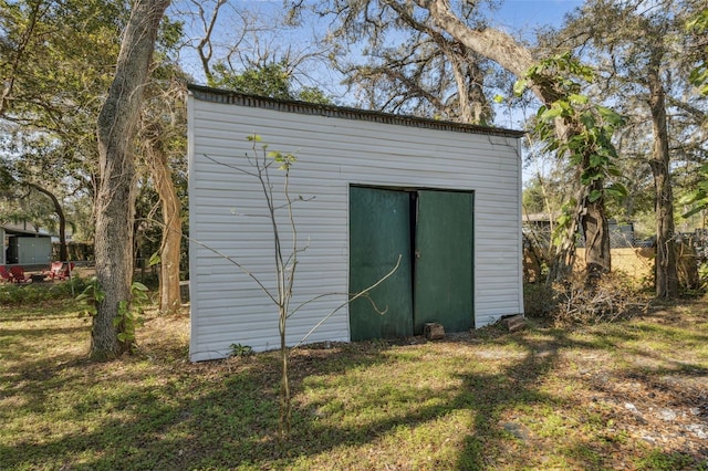 view of shed