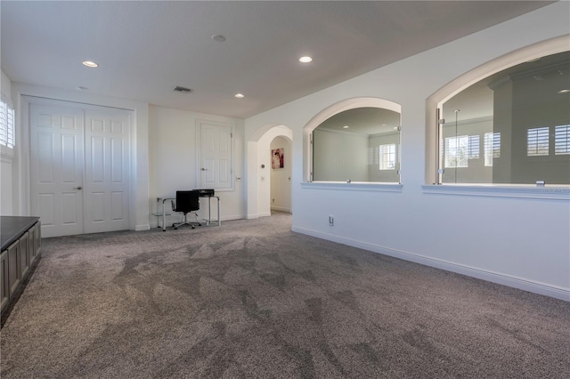 view of carpeted empty room