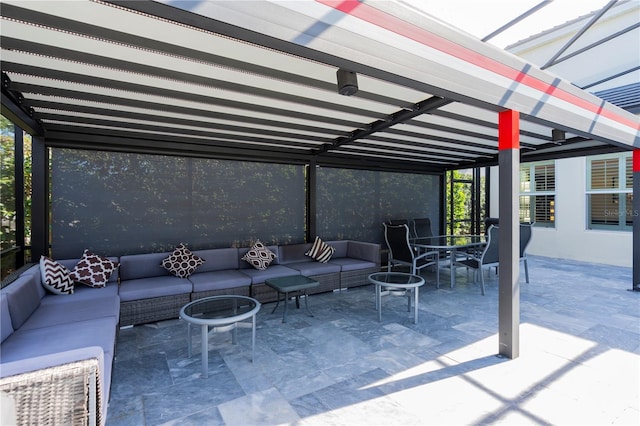 view of patio / terrace featuring an outdoor hangout area