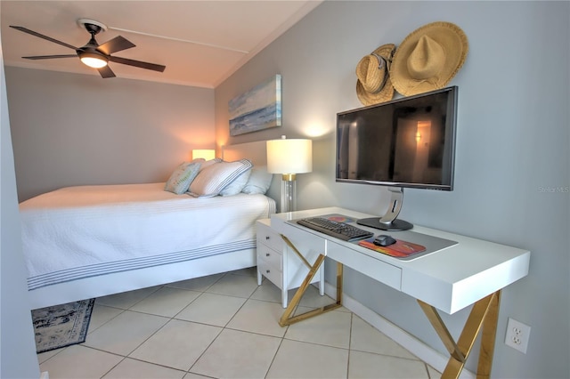 view of tiled bedroom