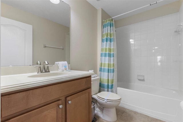 1494 Moon Valley Dr, Davenport, FL 33896 - bathroom featuring tile patterned floors, vanity, and shower / bath combo