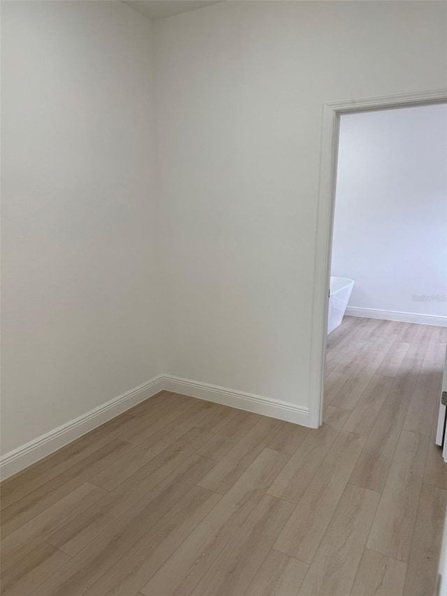 empty room featuring light hardwood / wood-style flooring