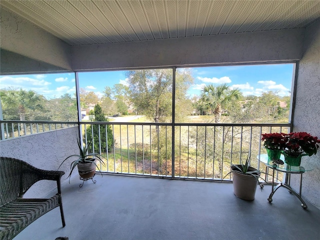 view of sunroom