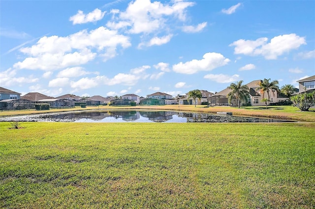 exterior space featuring a water view