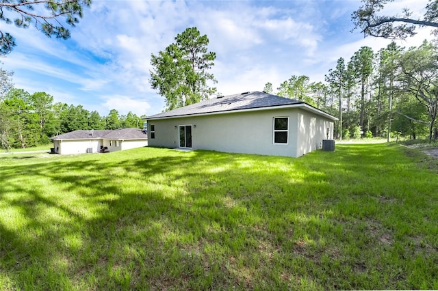 3268 W Montgomery Ln, Citrus Springs, FL 34433 - back of property featuring stucco siding and a lawn