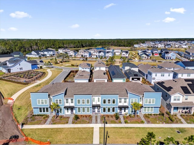 bird's eye view with a residential view