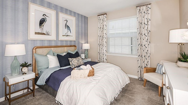 view of carpeted bedroom