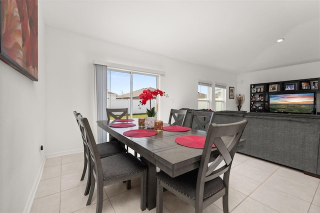 view of tiled dining space