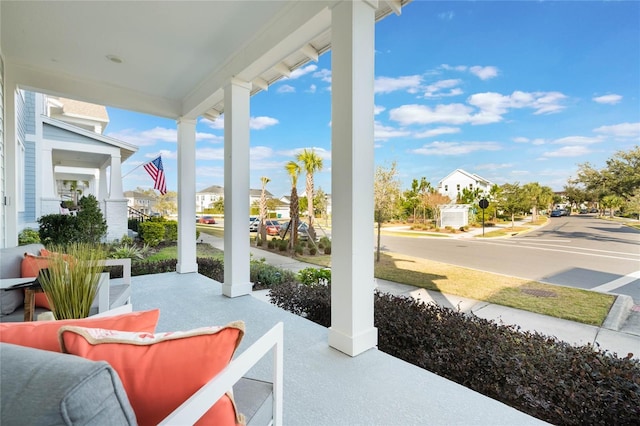 view of patio with covered porch