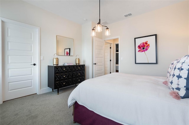 bedroom with carpet floors