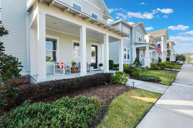 exterior space featuring a porch