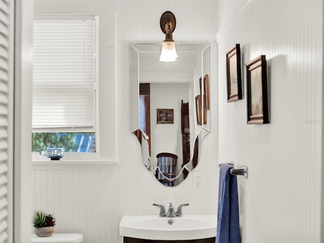 bathroom with sink and toilet