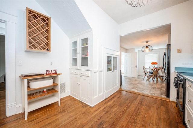 interior space featuring hardwood / wood-style flooring