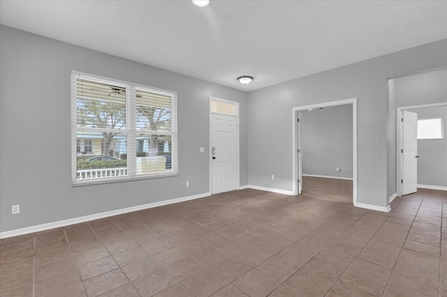 view of tiled foyer