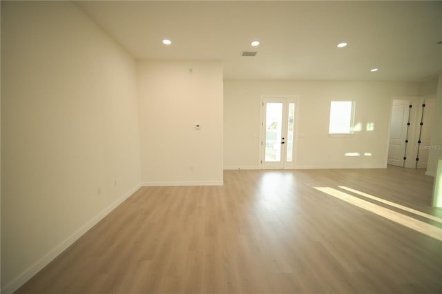 empty room featuring light hardwood / wood-style floors