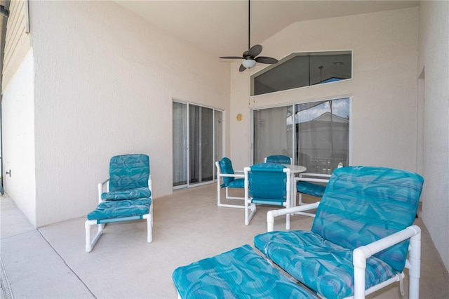 view of patio / terrace with ceiling fan