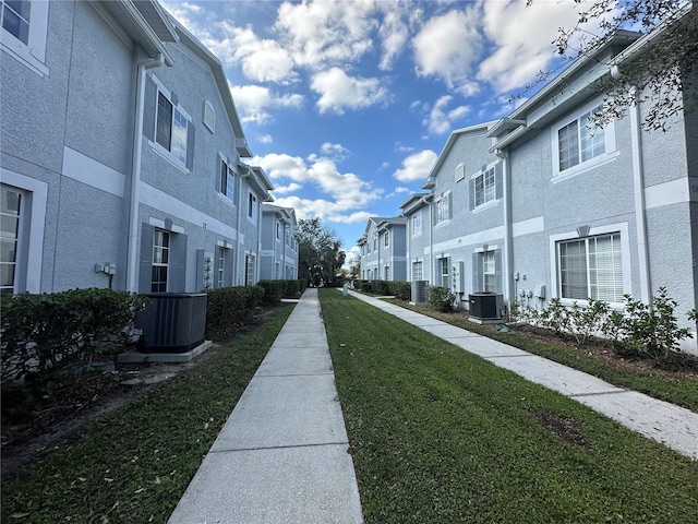 view of community featuring a lawn