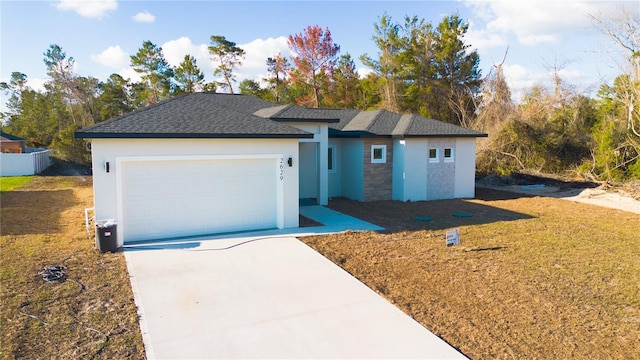 view of front of home featuring a garage