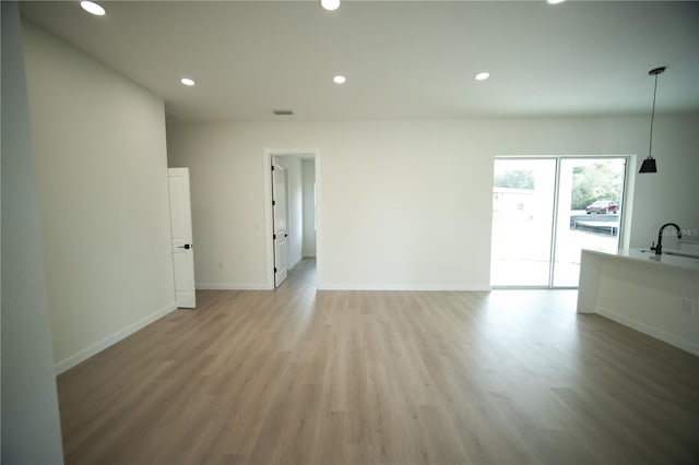 interior space featuring light hardwood / wood-style flooring