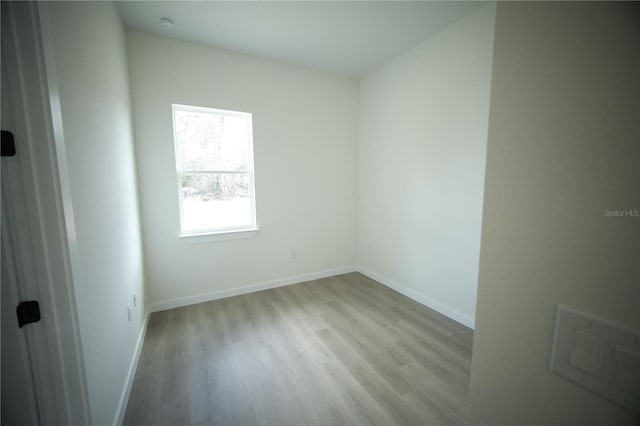 empty room featuring light hardwood / wood-style flooring