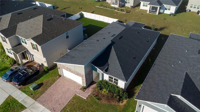 bird's eye view featuring a residential view