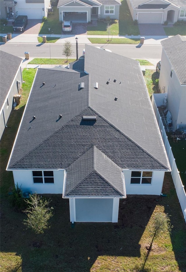 bird's eye view featuring a residential view