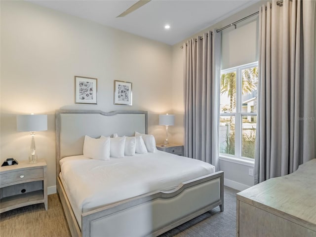 bedroom featuring light hardwood / wood-style flooring