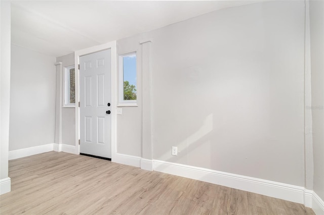 foyer entrance featuring light hardwood / wood-style flooring