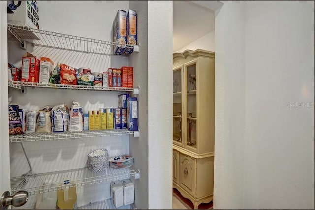 view of pantry