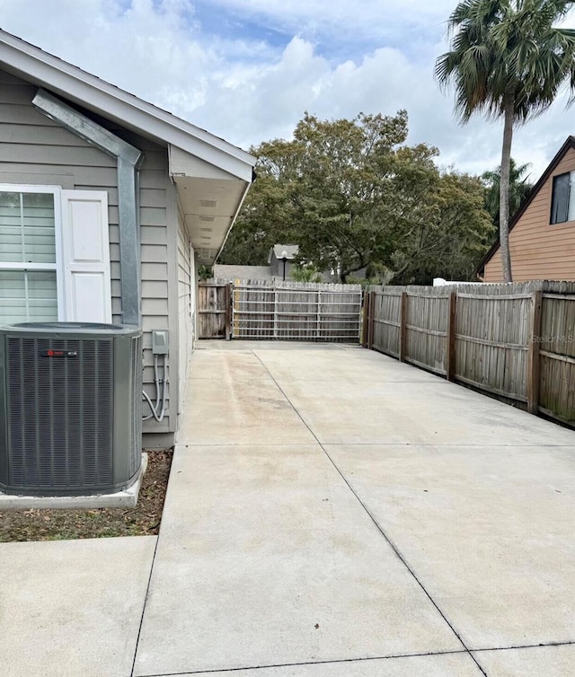 view of patio / terrace featuring central air condition unit