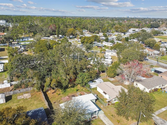 aerial view with a forest view