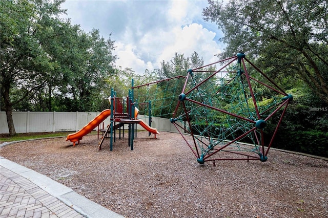 view of jungle gym