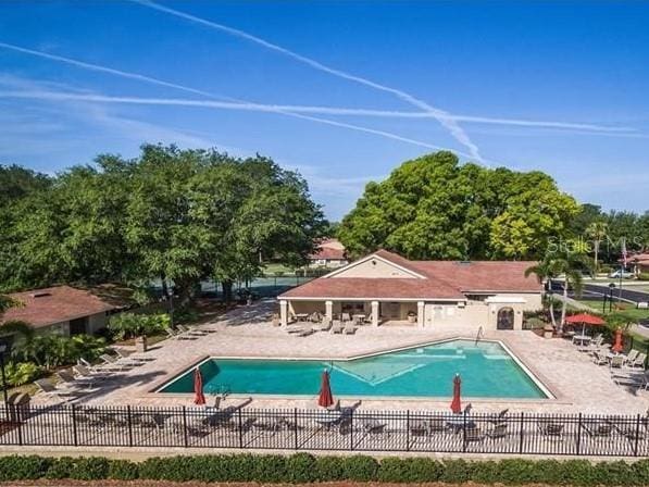 view of pool featuring a patio area