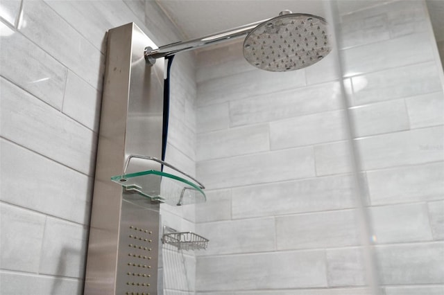 room details with tiled shower