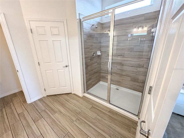 bathroom with an enclosed shower