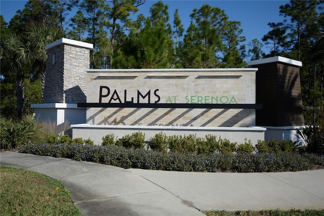 view of community sign