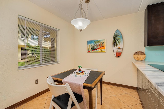 view of tiled dining space