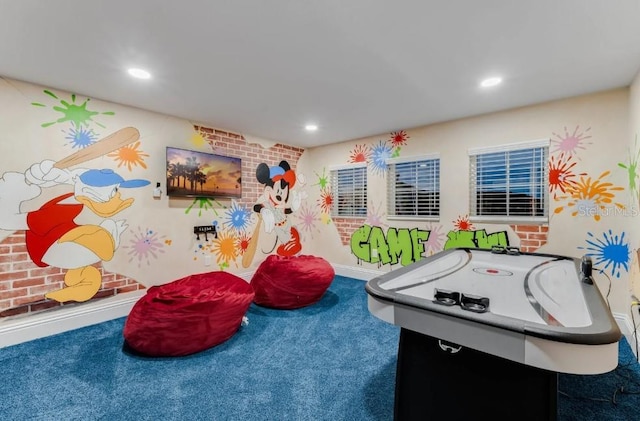 playroom with carpet