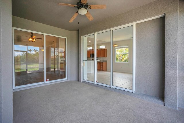 11530 57th Street Cir E, Parrish, FL 34219 - unfurnished sunroom featuring ceiling fan