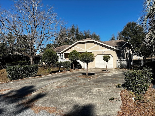 view of property exterior featuring a garage