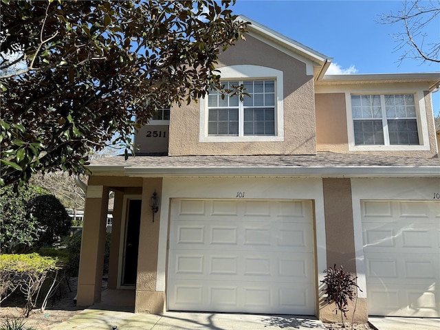 view of front of home featuring a garage