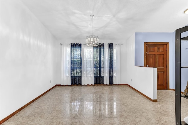 3547 Medford Rd, Casselberry, FL 32707 - unfurnished dining area featuring a chandelier and marble finish floors