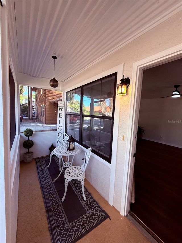 exterior space featuring covered porch