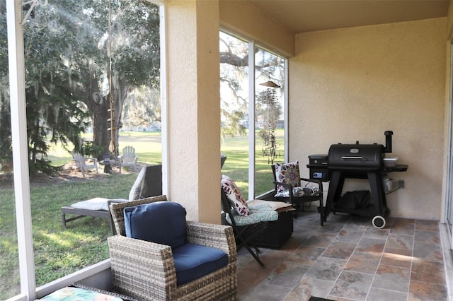 view of sunroom