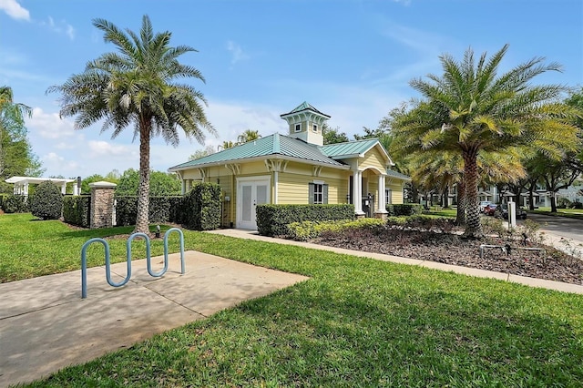 exterior space with a front yard