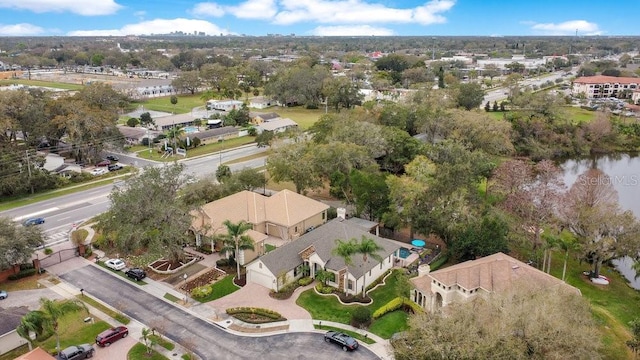 aerial view with a residential view