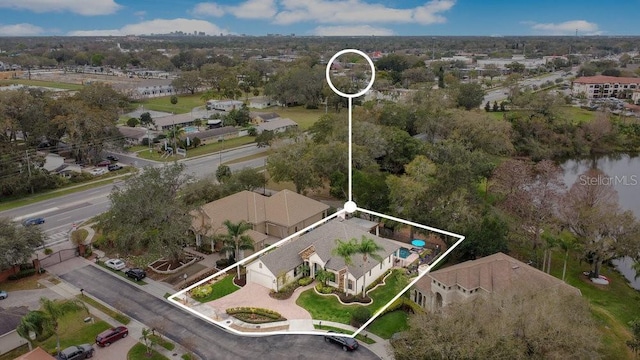 birds eye view of property featuring a residential view