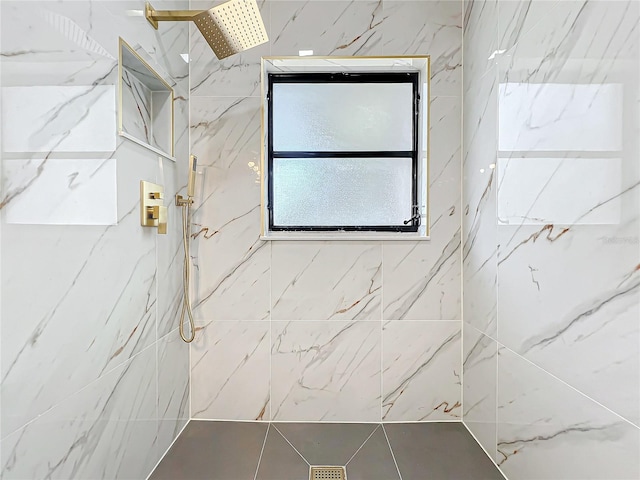 bathroom with a shower