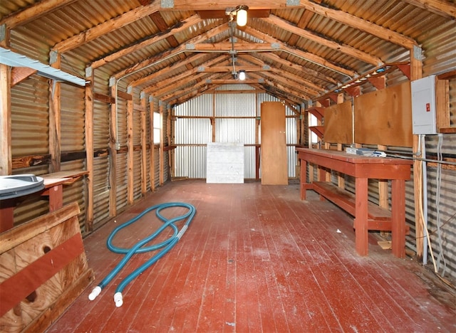 storage room with electric panel