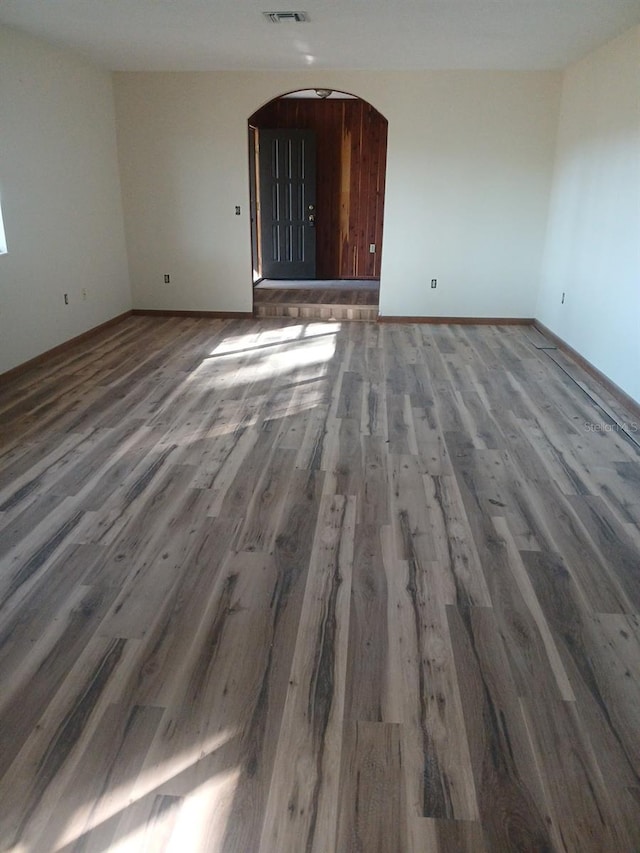 interior space with hardwood / wood-style floors